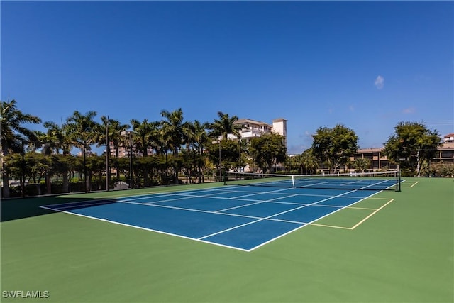 view of tennis court