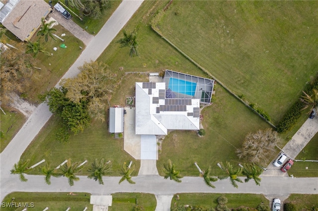 drone / aerial view featuring a rural view