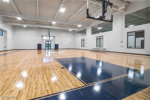 view of basketball court with community basketball court