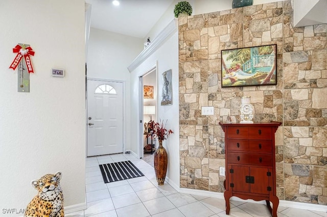 view of tiled entryway