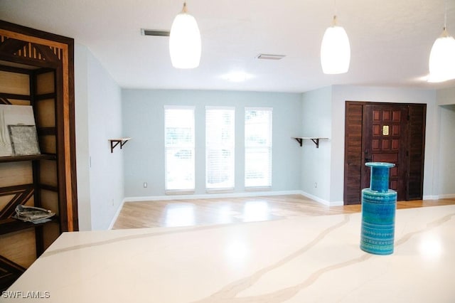 living room featuring light hardwood / wood-style floors