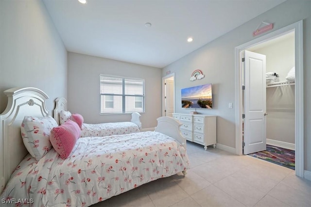 view of tiled bedroom