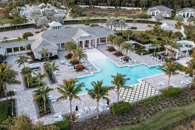 view of pool with a patio