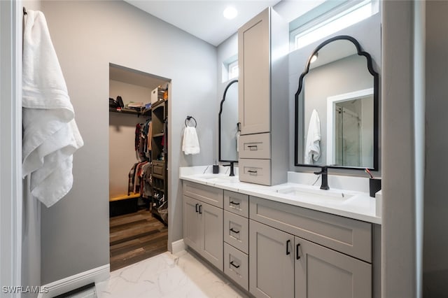 bathroom featuring vanity