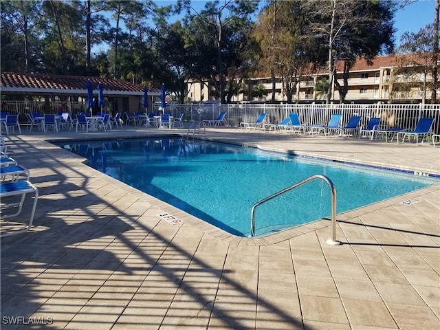 view of pool with a patio area