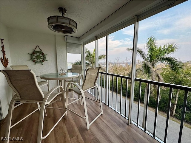 view of sunroom