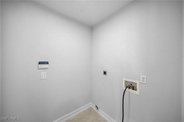 laundry area featuring hookup for a washing machine and hookup for an electric dryer