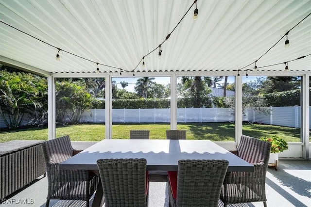 view of sunroom / solarium