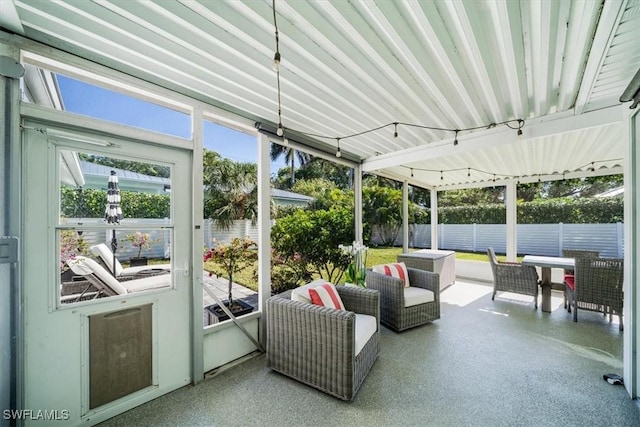 view of sunroom