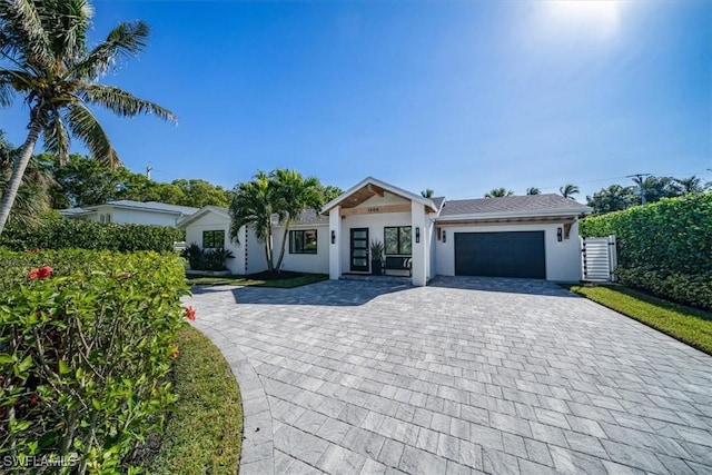 view of front of home featuring a garage