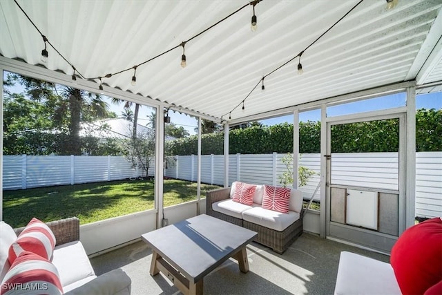 view of sunroom