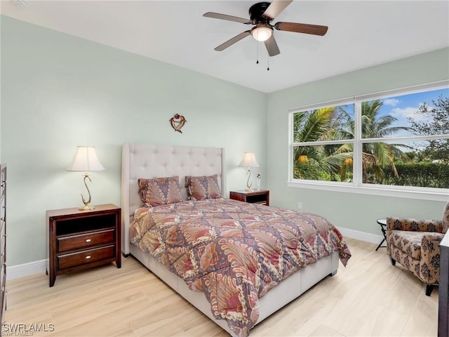 bedroom with ceiling fan