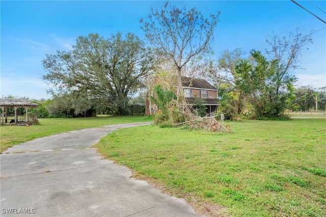 exterior space with a gazebo