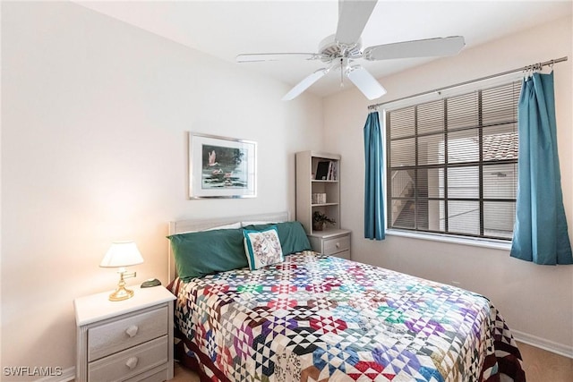 bedroom with ceiling fan