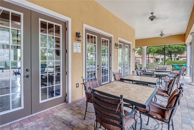 view of patio / terrace with french doors