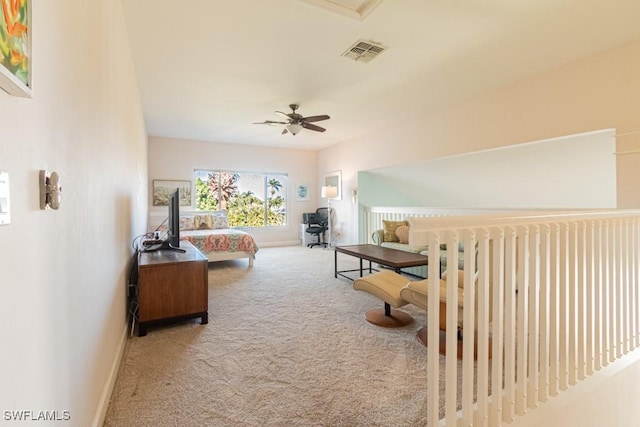 bedroom with carpet