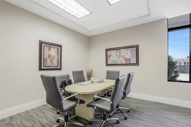 1030 3rd Ave S Unit 419, Naples, FL 34102 - carpeted home office featuring baseboards and a drop ceiling