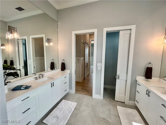 bathroom featuring vanity