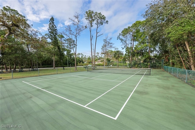 view of tennis court