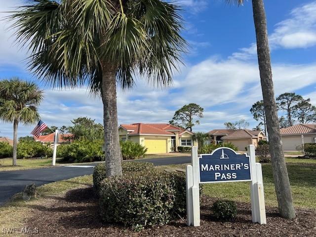 view of community sign