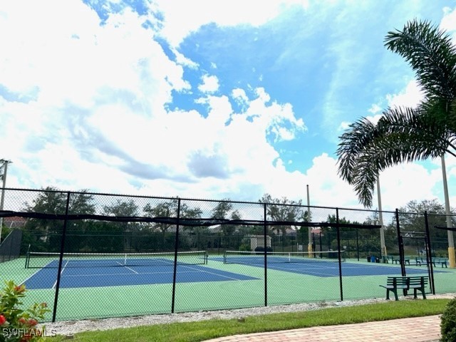 view of tennis court