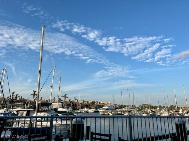 view of dock area