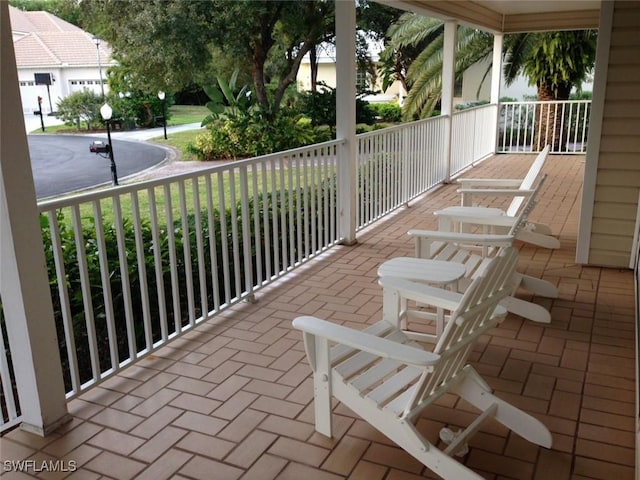 view of patio with a porch