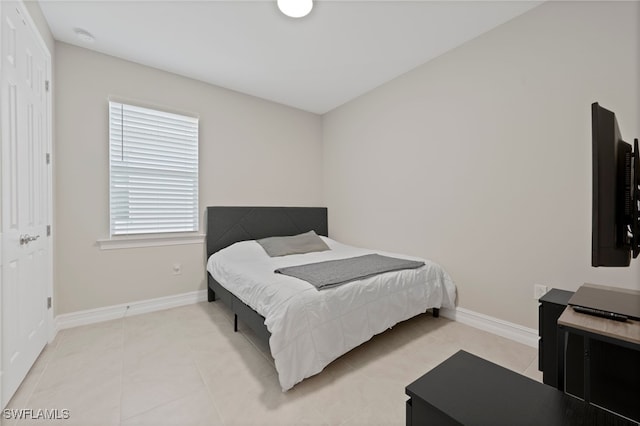 view of tiled bedroom