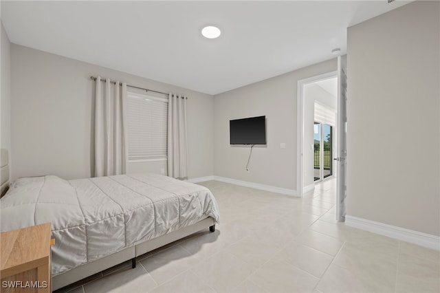 view of tiled bedroom