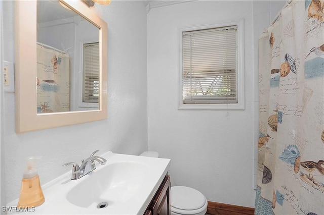 bathroom featuring toilet and vanity