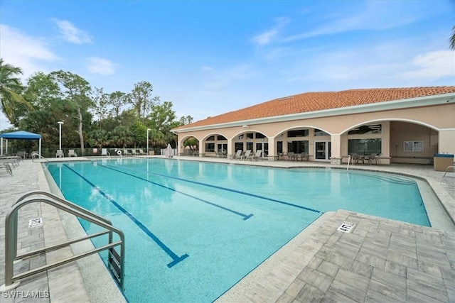 view of pool with a patio area