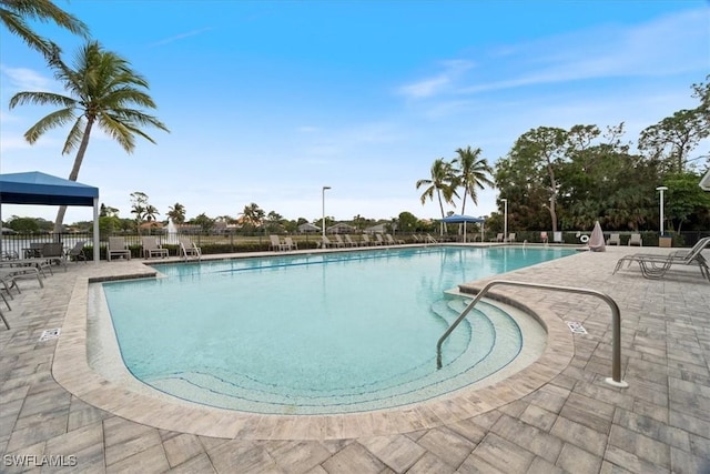 view of pool with a patio area