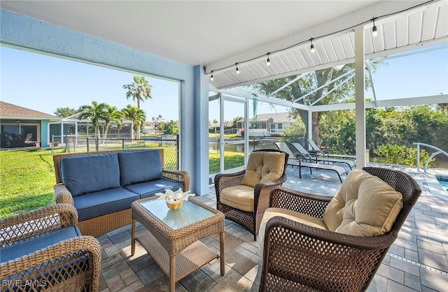 view of sunroom