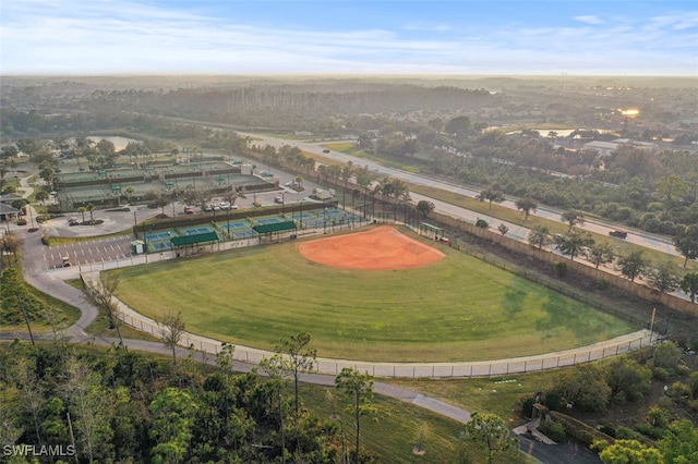 birds eye view of property