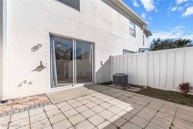 view of patio featuring cooling unit