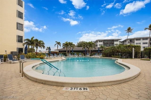 view of pool with a patio area