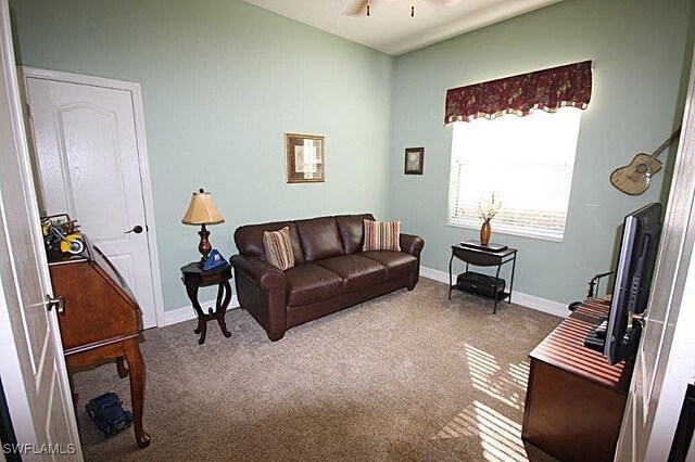 view of carpeted living room