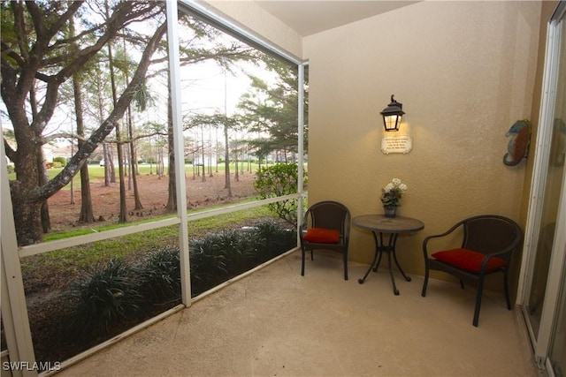 view of sunroom / solarium