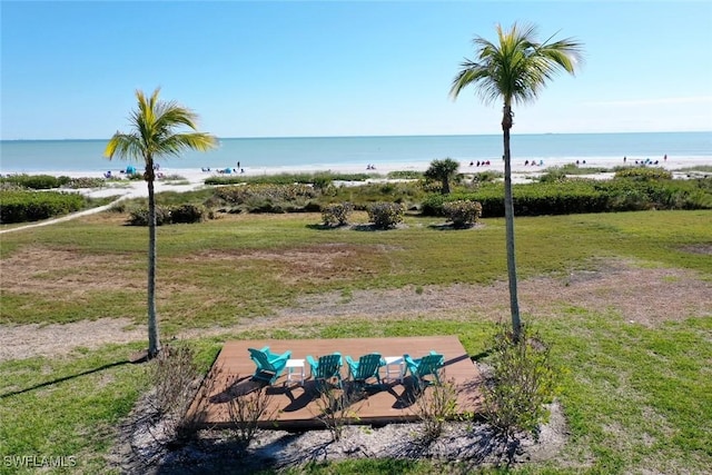 water view with a beach view