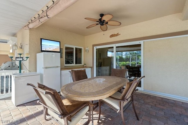 view of patio / terrace with ceiling fan