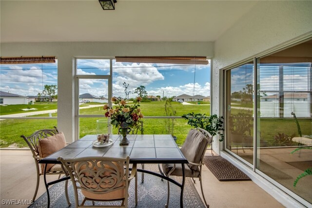 view of sunroom