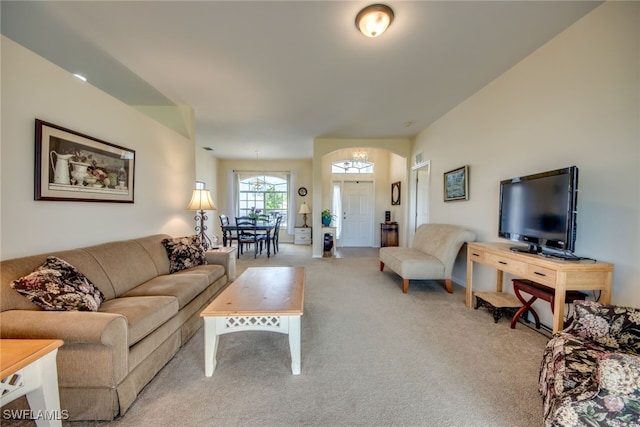 view of carpeted living room