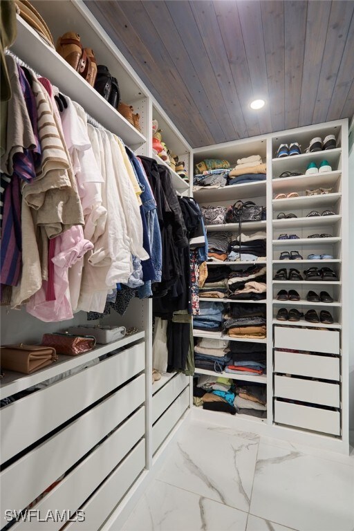 view of walk in closet