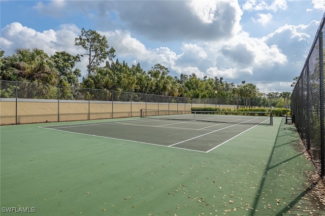 view of tennis court