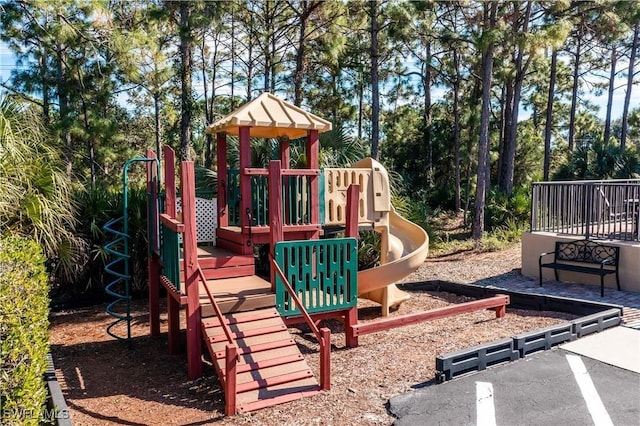 view of jungle gym