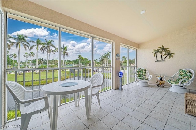 view of sunroom