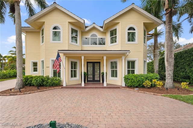 view of front of house featuring french doors