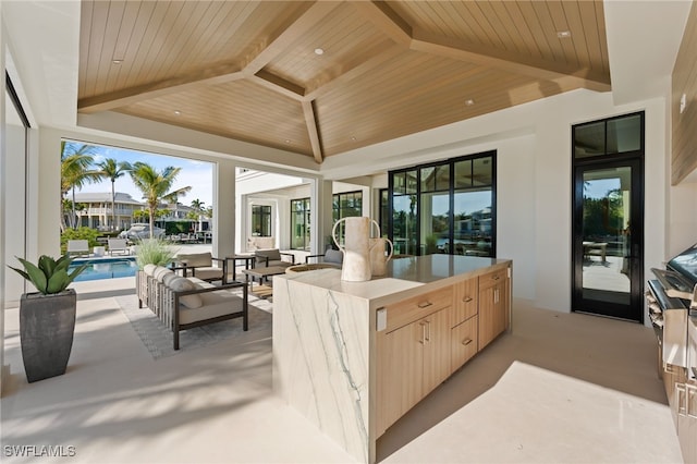 view of patio featuring an outdoor hangout area