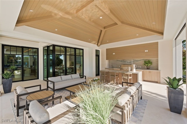 view of patio / terrace featuring an outdoor hangout area