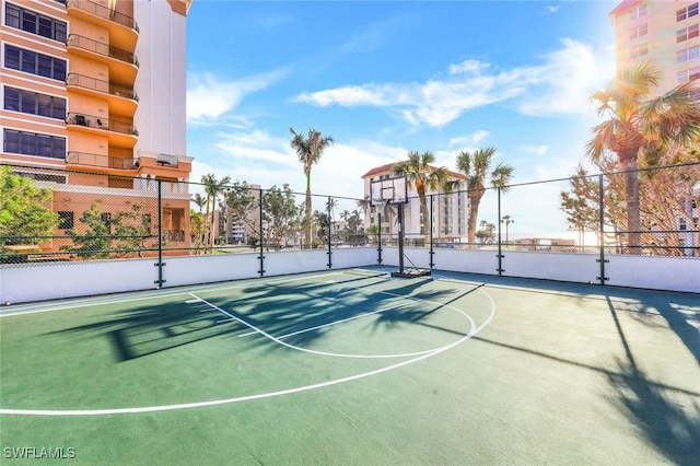 view of basketball court